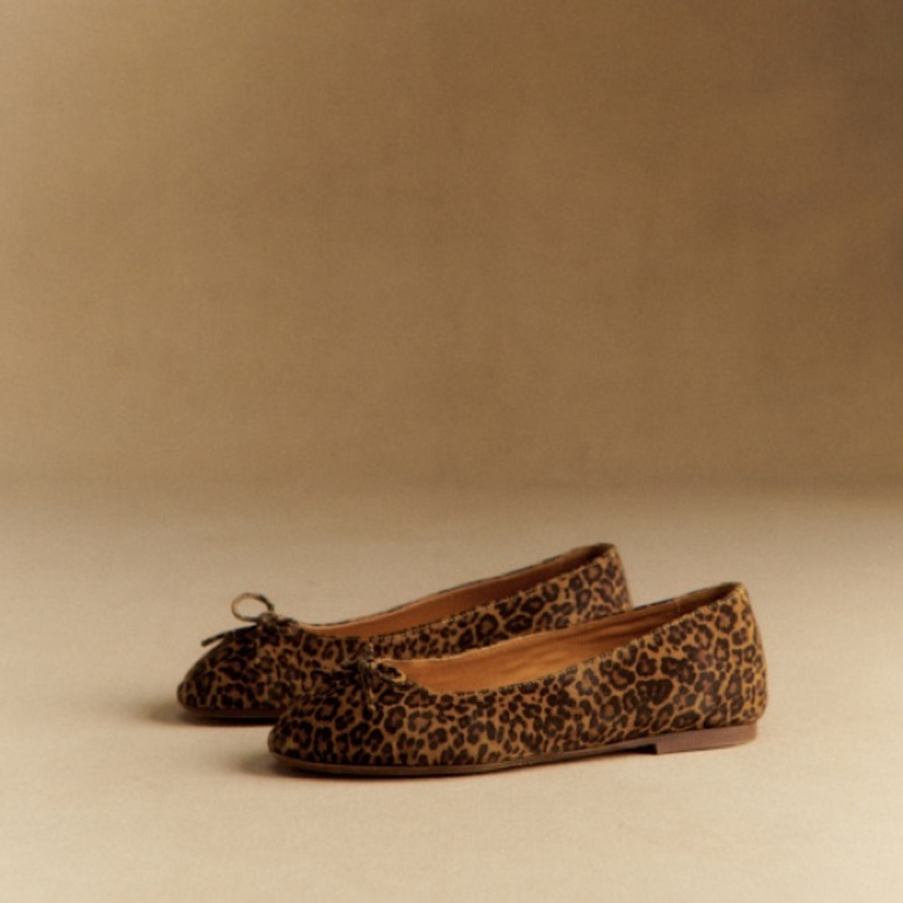 Sézane Agathe Low Ballerinas in Leopard FR 36 / US 5 - Picture 3 of 12